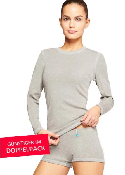 SILVER25 Langarmshirt Basic im Doppelpack mit Silberfäden für Damen mit Neurodermitis