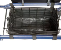 Vorschau: Mobilex Impala Aluminium Rollator breites Modell blau mit Feststellbremsen u. faltbar