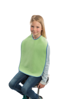 suprima Ess-Schürze/Lätzchen für Kinder mit Schlaufenverschluss, grün, Größe 78 x 36 cm