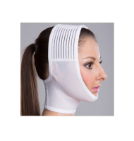 Vorschau: lipoelastic FM Extra postoperative Kompressions-Gesichtsbandage mit Klettverschluss weiß