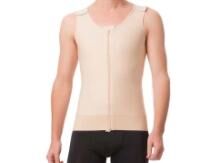Vorschau: TRICONmed ISAVELA postoperative Herren Gynäkomastie-Weste, halber Arm, Front Reißverschluss