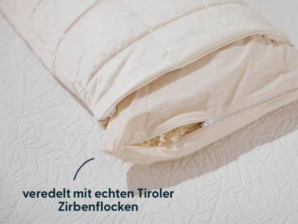 JONA SLEEP BIO-Kissen Zirbe mit beruhigend wirkenden Zirbenflocken in versch. Größen