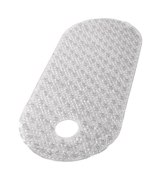 RIDDER Badewanneneinlage Lense aus 100% PVC in Transparent - 38 - 88 cm mit Saugnäpfen