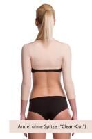 Vorschau: lipoelastic AP Variant short postoperative Kompressionsärmel, zarter Spitzenbesatz u. Polsterschaum