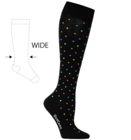 SupCare Stützstrumpf Kniestrümpfe mit Baumwolle für breite Waden KKL1, gepunktet