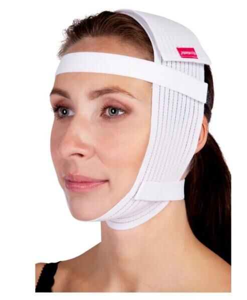 lipoelastic FM 01 postoperative Kompressions-Gesichtsbandage mit Klettverschluss