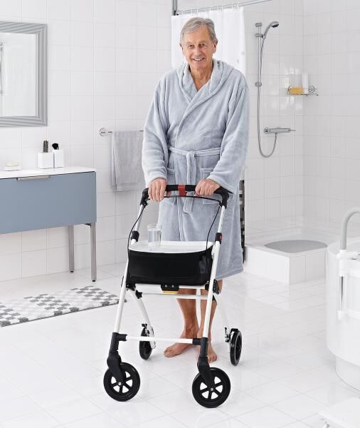 RIDDER Wohnraum-Rollator Pit zusammenklappbar mit Hand- und Feststellbremse