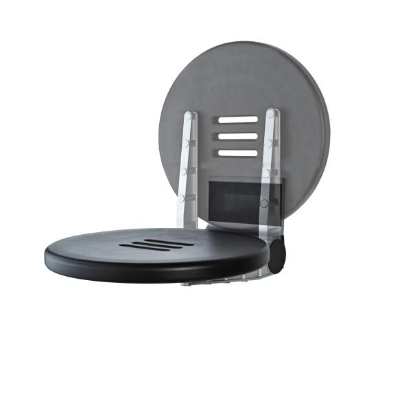 RIDDER Dusch-Klappsitz Zac, schwarz, 36 x 34 cm, Belastbarkeit 150 kg