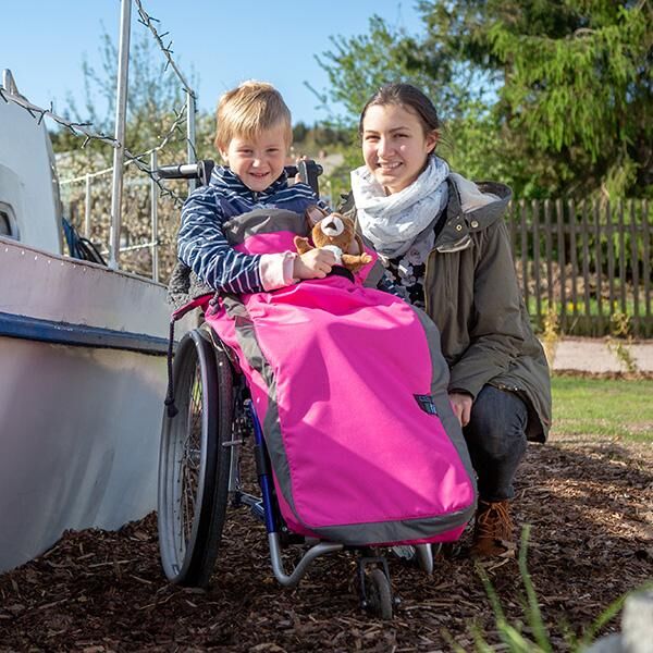 Pellis Medica Kinder-Schlupfsack Lilly für Rollstühle in pink mit rundum Reißverschluss