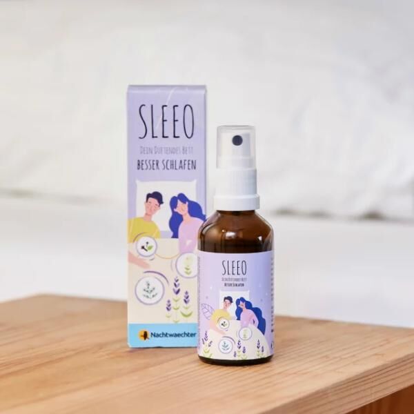 Nachtwaechter SLEEO Besser Schlafen Schlaf- und Raum-Duft 50ml mit 100% naturreiner Pflanzenkraft