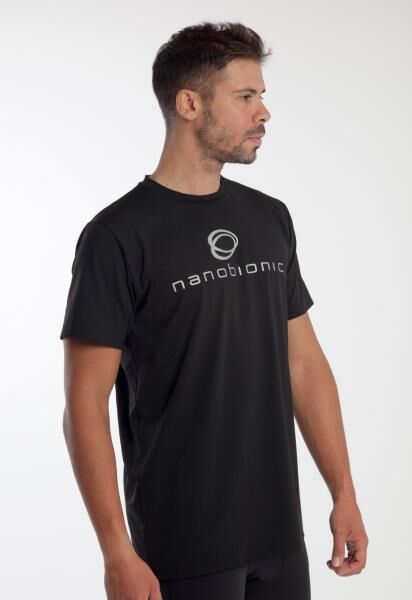Nanobionic® Iconic Shirt mit Infrarot-Technologie für Herren in schwarz/silber