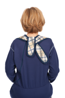 Vorschau: suprima Ess-Schürze/Lätzchen Polyester mit Schlaufen-/ Schlitzverschluss, blau kariert