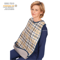 suprima Ess-Schürze/Lätzchen Polyester mit Schlaufen-/ Schlitzverschluss, blau kariert