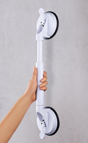 RIDDER Bad Reise-Sauggriff Jim M-L ausziehbar, weiß, Gesamtlänge maximal: ca. 57,5 cm