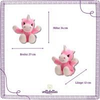 Vorschau: welliebellies® "Einhorn groß" Wärmekuscheltier mit Bio-Hirse-Füllung, spendet bis zu 90 min Wärme