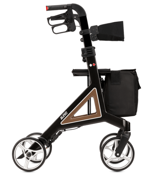 B&B Alevo Carbon Leichtgewichtrollator mit Komfortsitz inkl.Tasche, faltbar