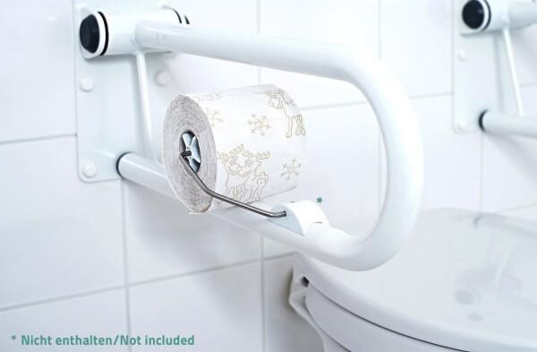 RIDDER WC-Aufstehbügel Tim ca. 55,5 cm mit ergonomischen Griffen, klappbar und TÜV geprüft