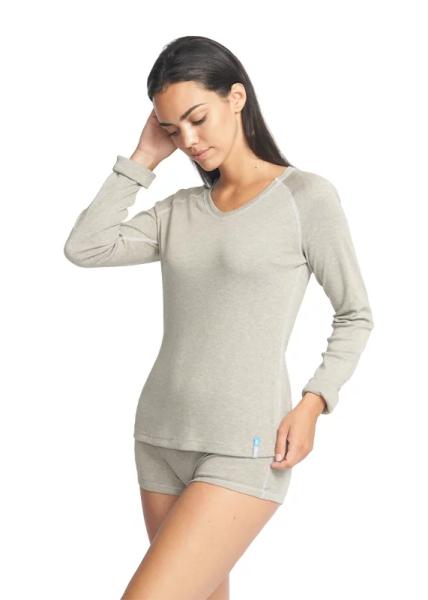 SILVER25 Langarmshirt Raglan mit Silberfäden für Damen mit Neurodermitis