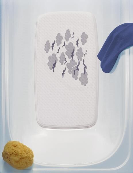 RIDDER Badewanneneinlagen Helgoland blau 38 x 72 cm mit Saugnäpfen aus hautsympatischem TPE