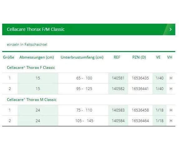 L&R Cellacare® Thorax M Classic Rippenbruchbandage für Männer aus Baumwolle m. Klettverschluss