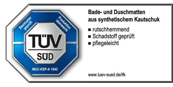 RIDDER Duscheinlage Basic 51 x 51 cm mit Saugnäpfen aus 100% synthetischem Kautschuk