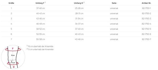 DJO Global DONJOY® GenuForce® Kniebandage mit Pelotte (Massage-Effekt) und Silikonnoppen