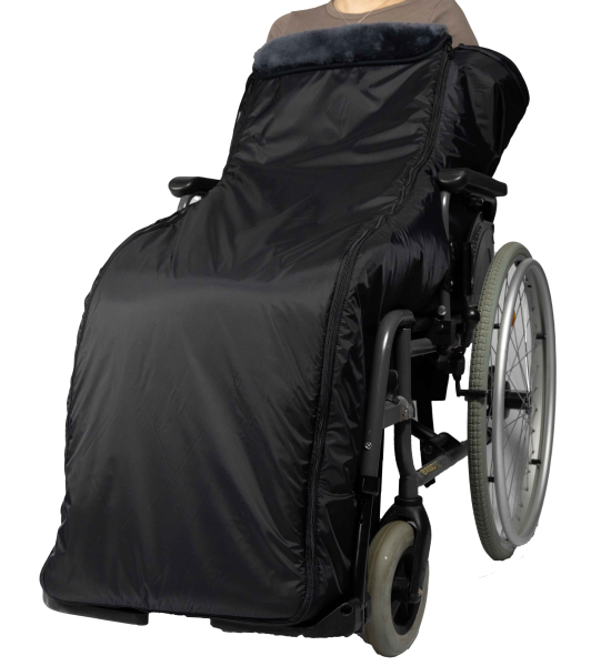 MORITZ REHA-HILFEN Schlupfsack Körperform für Rollstühle aus echtem Lammfell, versch. Größen