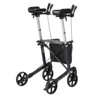 Vorschau: RUSSKA vital special faltbarer Aluminium-Rollator grau, Sitzhöhe 62 cm, Armauflagen höhenverstellbar