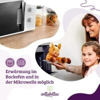 Vorschau: welliebellies® "Löwe midi" Wärmekuscheltier mit Bio-Hirse-Füllung, spendet bis zu 90 min Wärme