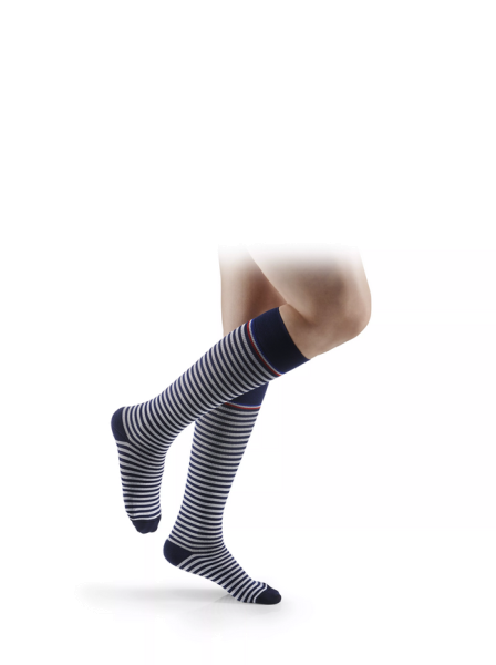 SIGVARIS Highlight Mariniere Stützstrumpf für Damen mit maritimem Muster in versch. Größen