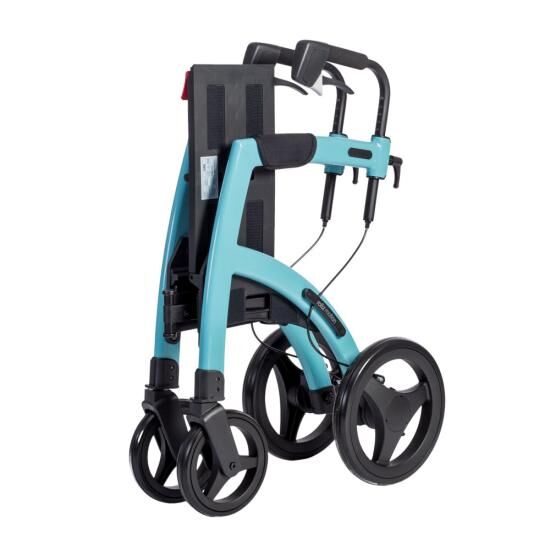 SALJOL Rollz Motion 2in1 Rollator o. Transportrollstuhl mit Trommelbremsen u. Ankipphilfe, faltbar