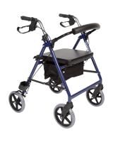Vorschau: Mobilex Impala Aluminium Rollator hohes Modell blau mit Feststellbremsen u. faltbar