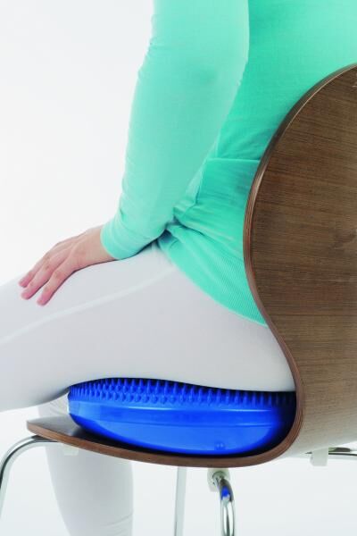 Rehaforum Sitzkissen RFM für eine aufrechte Haltung und einen starken Rücken, blau, rund, 34cm