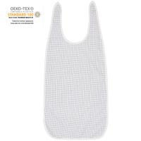 Vorschau: suprima Ess-Schürze/Lätzchen mit Schlaufenverschluss, weiß bedruckt 100 x 47 cm