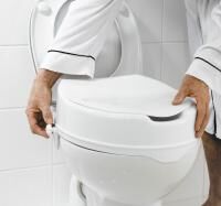 Vorschau: RIDDER WC-Sitzerhöhung Sam ca. 10 cm mit Hygieneausschnitte, leicht zu befestigen u. TÜV geprüft