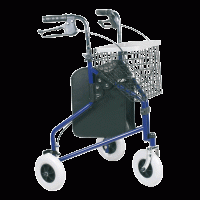 Vorschau: Actimo Delta Blau Rollator mit 3 Rädern für hohe Wendigkeit, faltbar