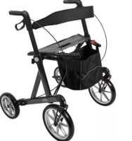 Vorschau: Mobilex Lion Outdoor-Rollator in versch. Farben und Sitzhöhen mit Feststellbremsen u. faltbar