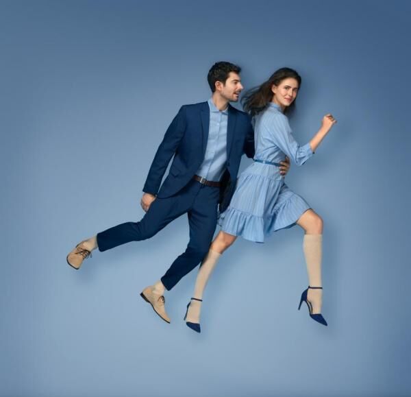 BAUERFEIND Venotrain Act Sheer transparente Stützstrümpfe 70 o. 140 den mit Spitzenhaftband