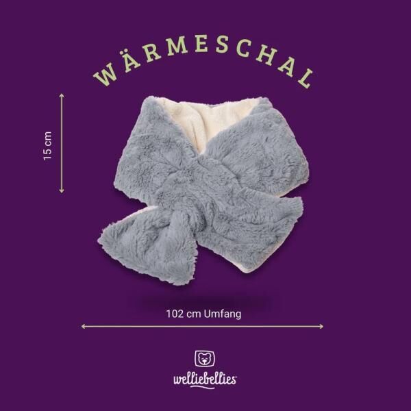 COSELLE Wärmeschal mit Bio-Hirse Füllung, spendet Hals, Nacken und Brust bis zu 90 min Wärme