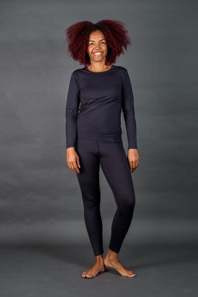 Moser Damen Shirt mit langem Arm und Reißverschluss 100 % Merino-Wolle