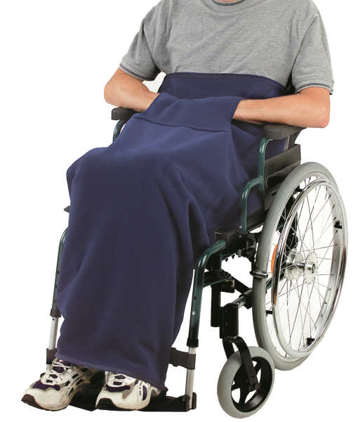 MORITZ REHA-HILFEN Fleece-Beinschutzdecke ca. 115 x 80 cm mit eingenähter Tasche für die Hände