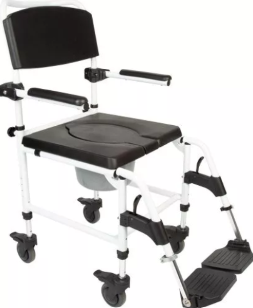 Mobilex Kakadu Dusch- und Toilettenrollstuhl in versch. Sitzbreiten, inkl. Eimer