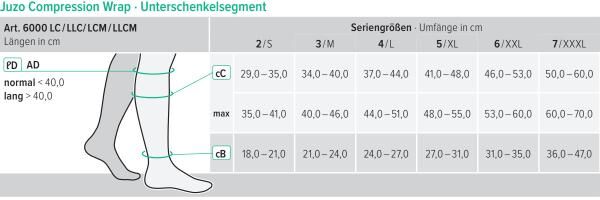 Juzo Compression Wrap Unterschenkel Kompressionssystem als Alternative zu Wickelbinden