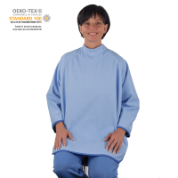 suprima Ess-Schürze/Lätzchen Frottee mit Ärmeln und Schlaufenverschluss, hellblau, 78 x 75 cm