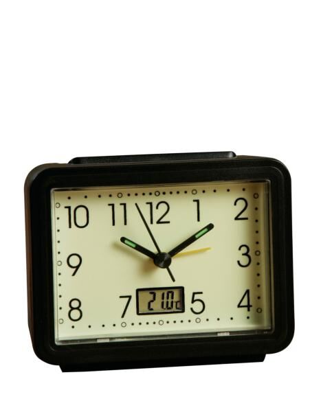 Deeel Captain Clever Wecker leuchtend mit Temperaturanzeige in rechteckiger Form