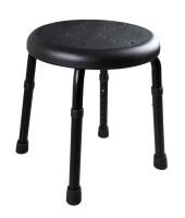 RIDDER Bad Hocker Go, schwarz, höhenverstellbar, mit Alufüßen