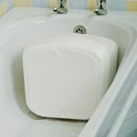 RUSSKA Badewannenverkürzer, verkürzt die Wanne um ca. 25,5 cm, mit Saugfüßen am Fußende