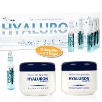 Bio-Vital 3-tlg. Pflegeset Hyaluron Aufbau- und Feuchtigkeitscreme mit Hyaluron-Ampullen