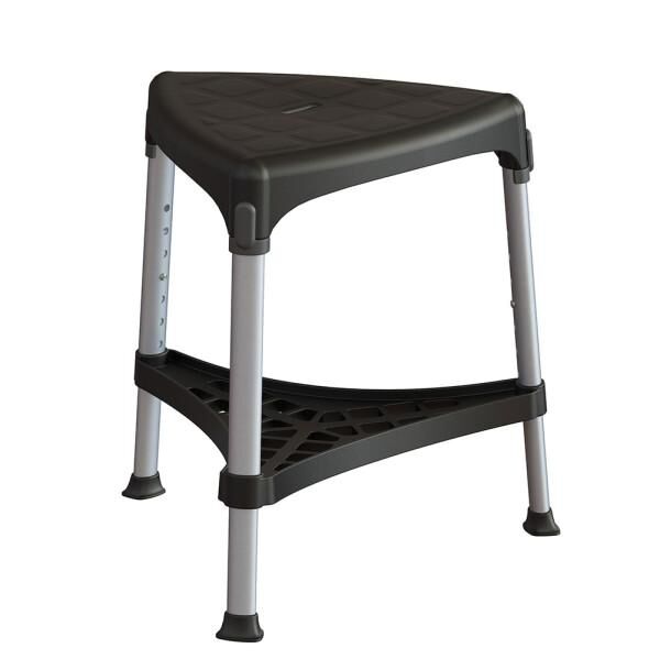 Russka laguna Eck-Duschhocker, mit Ablage, Belastbarkeit 150 kg, scharz o. weiß