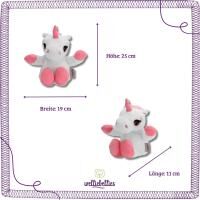 Vorschau: welliebellies® "Einhorn midi" Wärmekuscheltier mit Bio-Hirse-Füllung, spendet bis zu 90 min Wärme